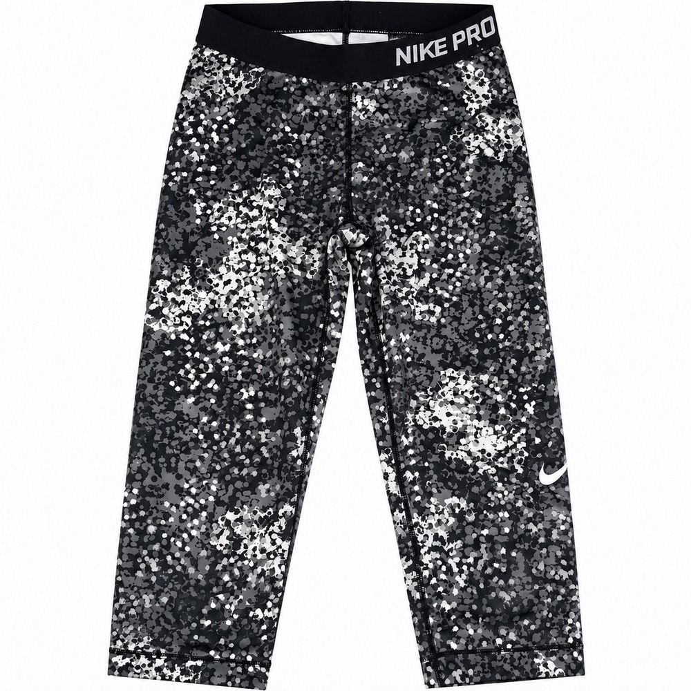 Nike Pro Printed Capri Leggings Black White m